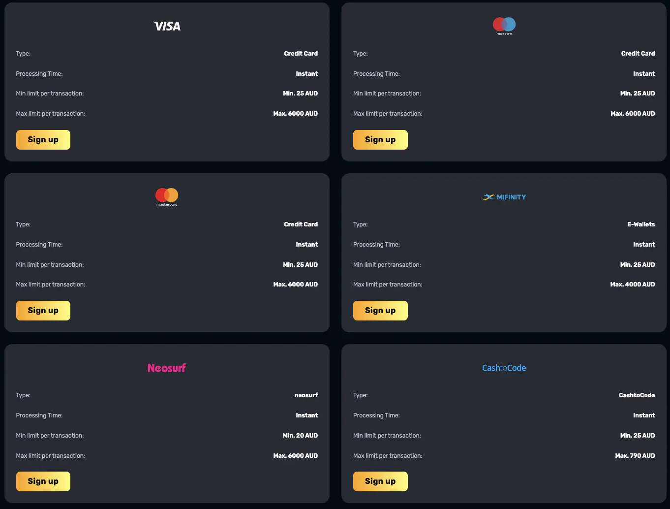Deposit Methods at Rocket Play