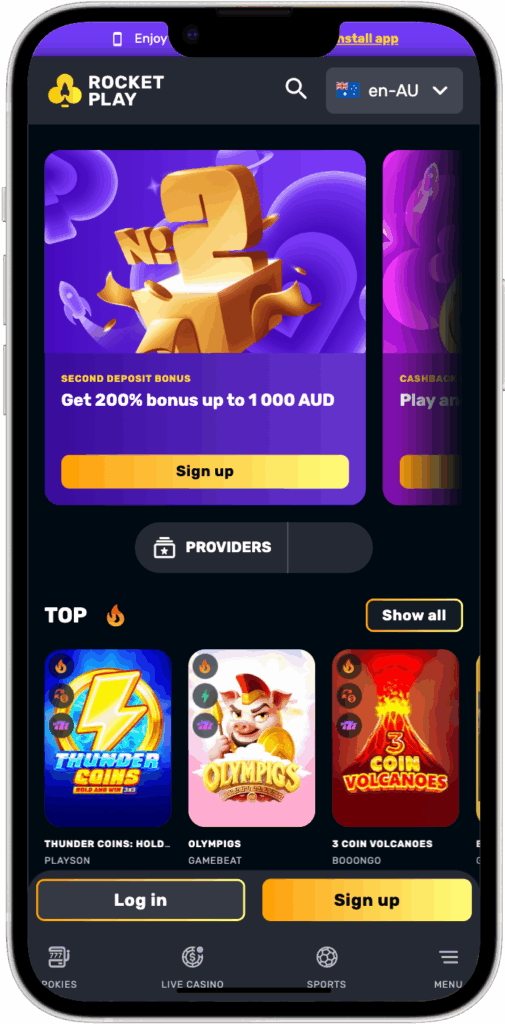 Rocket Play Casino App