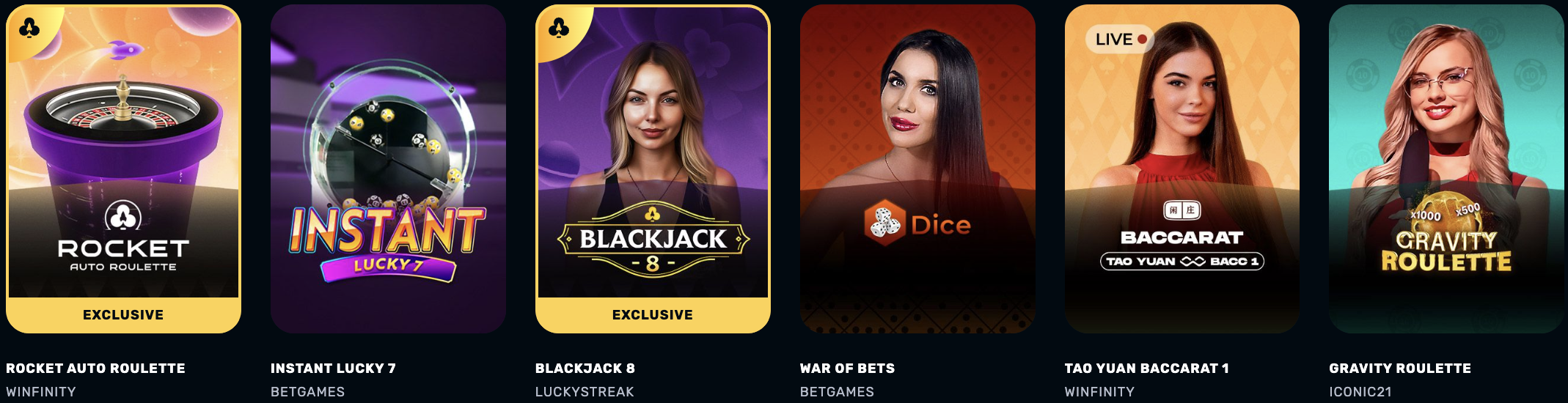 Live Casino at Rocket Play Casino